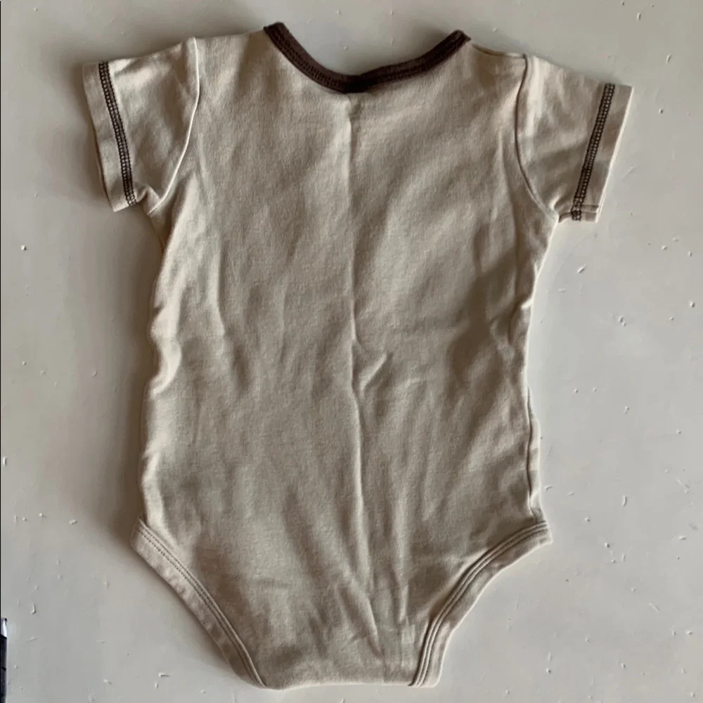 Carter’s 6 Months Cream Baby Onesie with Car Design